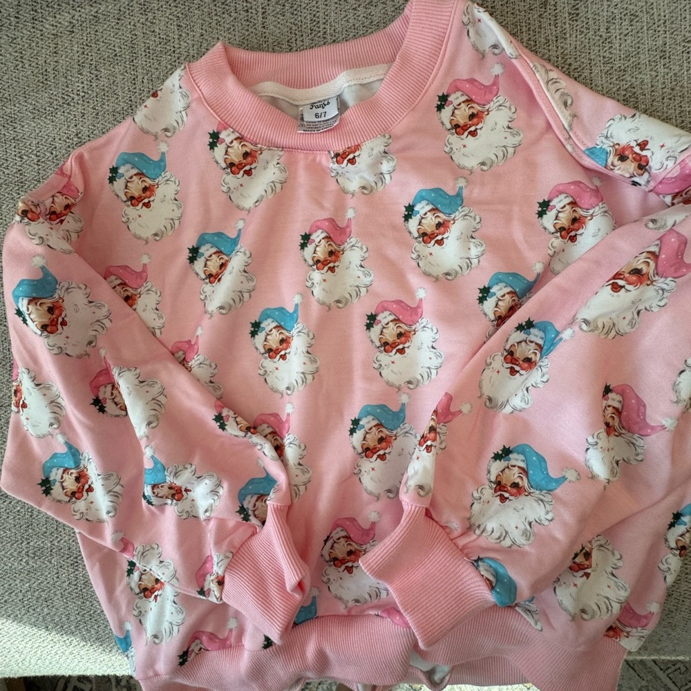 Pink Santa Claus Sweatshirt Neverworn